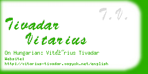 tivadar vitarius business card